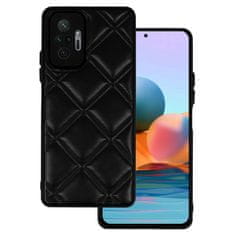 TopQ  Kožené 3D puzdro pre Xiaomi Redmi Note 10 Pro/Note 10 Pro Max design 3 čierne