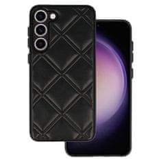 TopQ  Kožené 3D puzdro pre Samsung Galaxy S23 Plus design 3 čierne