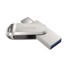 SanDisk Ultra Dual Drive Luxe/1TB/USB 3.1/USB-A + USB-C/Strieborná