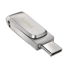 SanDisk Ultra Dual Drive Luxe/1TB/USB 3.1/USB-A + USB-C/Strieborná