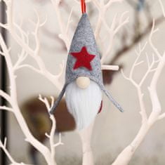Tutumi Vianočný škriatok ELF 054 - 16 cm červeno-sivý