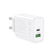 GoGEN sieťová nabíjačka s USB/USB-C, PD 30 W a Fast Charge, ACHPD 230 W, biela (GOGACHPDQ230W)