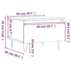 Petromila vidaXL Konferenčné stolíky 2 ks hnedý dub 50x46x35 cm kompozitné drevo