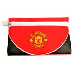 FAN SHOP SLOVAKIA Puzdro Manchester United FC, čierna a červená, biely zips, 22x13 cm