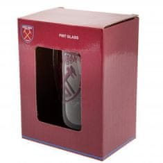 FAN SHOP SLOVAKIA Pivný pohár West Ham United FC, červený znak, 425 ml