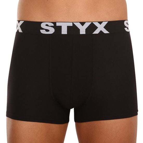 Styx Pánske boxerky športová guma nadrozmer čierne (R960)