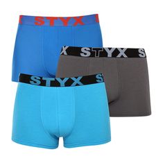 Styx 3PACK pánske boxerky športová guma nadrozmer viacfarebné (3R10379) - veľkosť XXXL