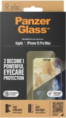 PanzerGlass ochranné sklo EyeCare pro Apple iPhone 15 Pro Max