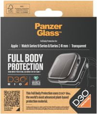 PanzerGlass ochranný kryt s D30 pro Apple Watch saries 9/8/7 41mm, čirá