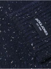 Jack&Jones Tmavomodré pánske melírované rukavice Jack & Jones Cliff UNI