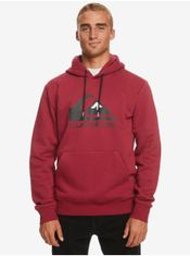 Quiksilver Vínová pánska mikina s kapucňou Quiksilver Big Logo XS