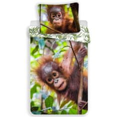 Jerry Fabrics Bavlnené obliečky Orangutan 01 140x200 70x90 cm 100% Bavlna