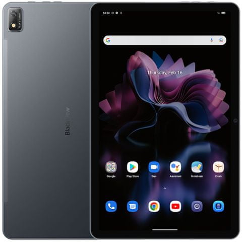 Tablet iGet Blackview TAB G16 velký displej flipové pouzdro ochranné sklo stylusové pero 6GB/128GB LTE výkonný tablet nízká váha ultra lehký tablet podpora stereofonní reproduktory stereo reproduktory tenké tělo Bluetooth 5.0 18W rychlonabíjení LTE připojení LTE internet vysokokapacitní baterie FullHD+ rozlišení OS Android 12 odemykání obličejem 3.5m jack duální stereo reproduktory 13Mpx fotoaparát zadní kamera tenký tablet kompatní rozměry nízká hmotnost 6GB RAM 256ROM Unisoc T616