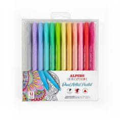 Alpino Balenie 12ks fixiek Color Experience s dvojitým hrotom Pastel