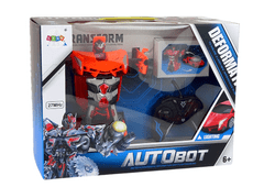 Lean-toys Auto Robot Transformer 2v1 Pilot R/C na diaľkové ovládanie Orange