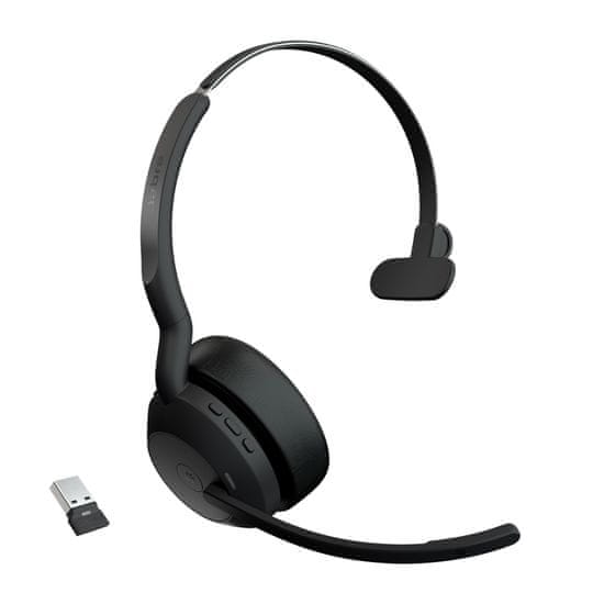 Jabra Evolve2 55/Mono/ANC/USB/BT-USB/Bezdrať/MS/Čierna