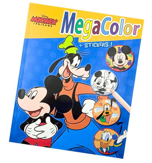 Disney Veľká kniha maľovaniek so samolepkami Disney - Mickey a Pluto