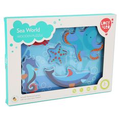 Lucy&Leo 227 Morské živočíchy - drevené vkladacie puzzle 6 dielov