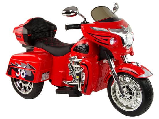 Lean-toys Goldwing Červená trojkolka na batérie