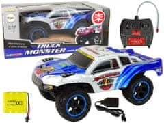 Lean-toys Diaľkové ovládanie RC Truck Monster 1:12 biely