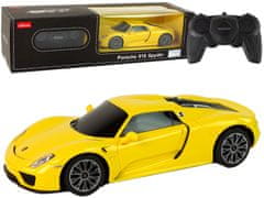 Lean-toys Auto R/C Porsche 918 1:24 Rastar Yellow