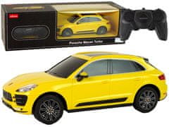 Lean-toys Auto R/C Porsche Macan Turbo 1:24 Rastar Yellow