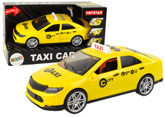 Lean-toys Auto Taxi Vehicle 1:14 Svetlá Zvuky Žltá