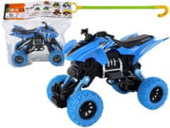 Lean-toys Terénne vozidlo Pushbike Quad XC Gumové kolesá Modrá