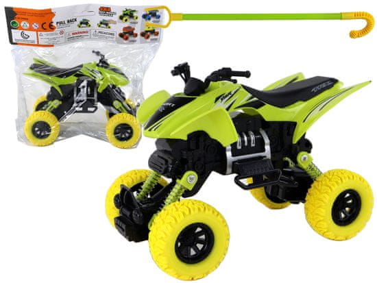 Lean-toys Terénne vozidlo Pushbike Quad XC Gumové kolesá Zelená