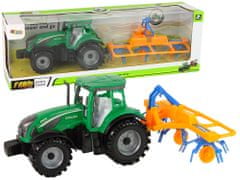 Lean-toys Zelený traktor, hrable s trecím pohonom