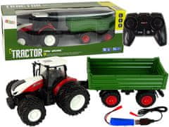 Lean-toys Traktor s prívesom na diaľkové ovládanie 1:24