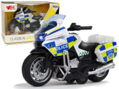 Lean-toys Policajný motocykel 1:14 Pull-Back Drive Sound Lights