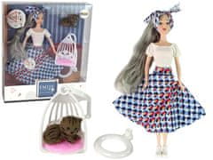 Lean-toys Emily's Baby Doll Grey Hair Cat Swing