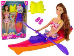 Lean-toys Ružová súprava doplnkov pre bábiky Kanoe