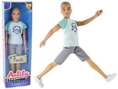 Lean-toys Detská bábika chlapec tričko blond vlasy