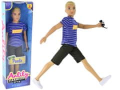 Lean-toys Detská bábika chlapec tričko blond vlasy