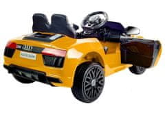 Lean-toys Audi R8 Spyder Batéria Auto žltá