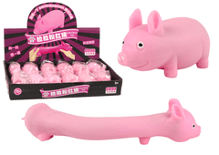 Lean-toys Flexibilná ružová hračka Squishy Pig Sensory Toy