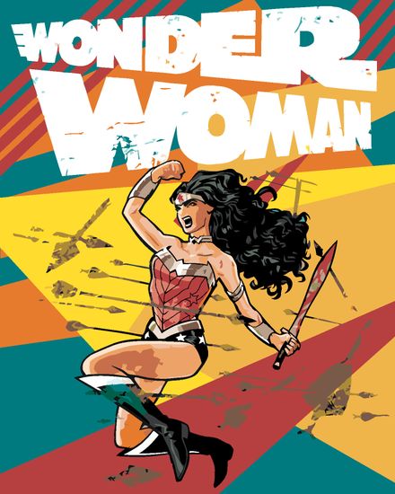 ZUTY Maľovanie podľa čísel - WONDER WOMAN A ŠÍPY PLAGÁT