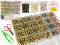 Lean-toys Sada korálok na výrobu šperkov Zlato Striebro