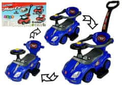 Lean-toys Mega Car 3v1 Push Ride Blue