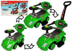 Lean-toys Mega Car 3v1 Push Ride Green