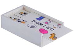 Lean-toys Drevené domino so zvieratkami Hra pre deti