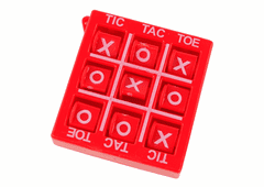 Lean-toys Hra Tic-tac-toe 4,5 cm červená