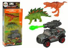 Lean-toys Sada figúrok dinosaurov Auto Rocket Green