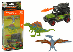 Lean-toys Sada figúrok dinosaurov Auto Rocket Orange