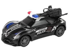 Lean-toys Športové auto R/C polícia čierna diaľkovo ovládané