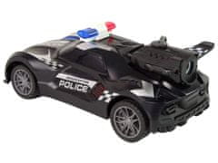 Lean-toys Športové auto R/C polícia čierna diaľkovo ovládané