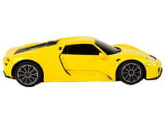 Lean-toys Auto R/C Porsche 918 1:24 Rastar Yellow