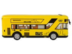 Lean-toys Žltý mestský autobus s trecím pohonom 1:18